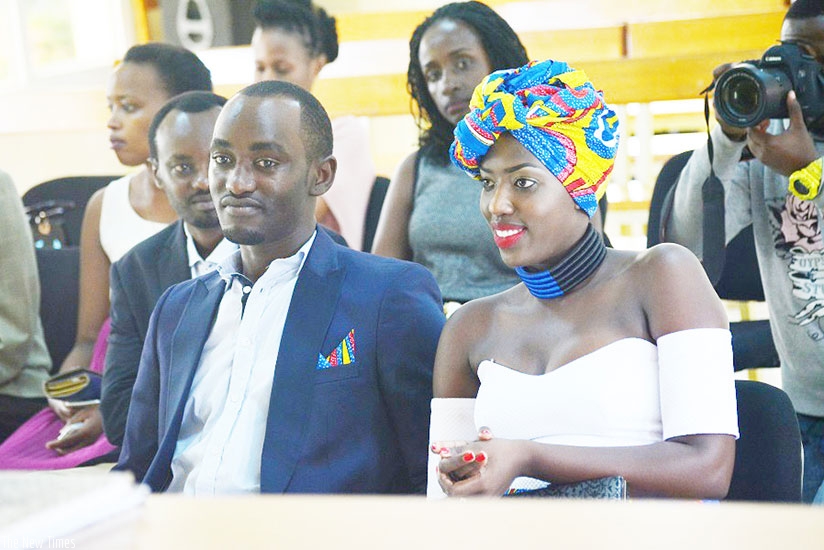 Ciney and fiance Tumusiime during their civil wedding in Kimihurura. (Net)