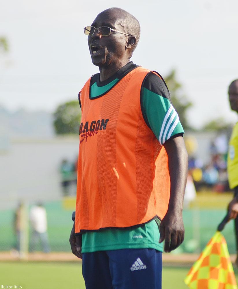 Kanamugire gives instructions to his players during a past  league match. (Sam Ngendahimana)