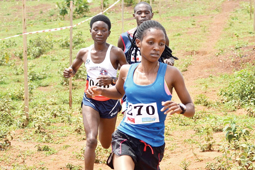 Salome Nyirarukundo (at the front) claimed silver medal in the women half marathon last year but believes this is her year to win gold. S. Ngendahimana