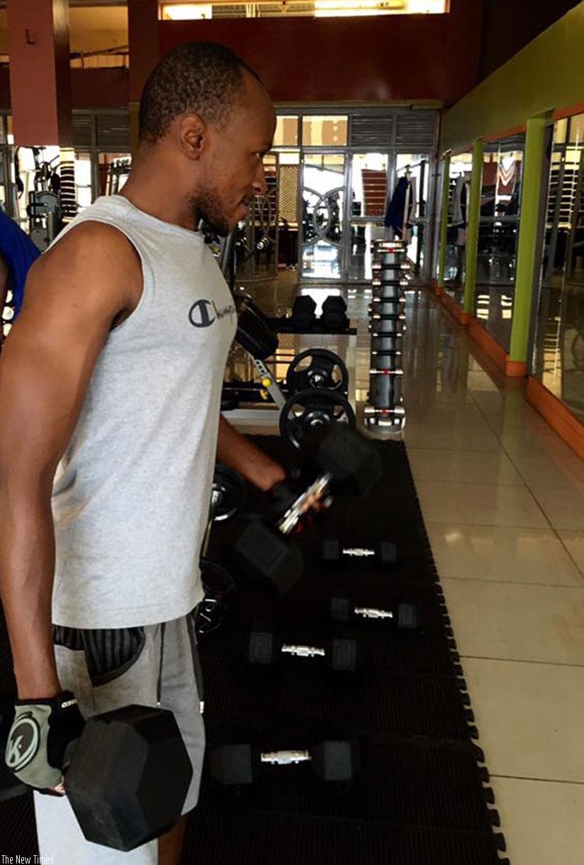 A Powerlifter trains at the Amahoro National Stadium. Rwanda Weightlifting and Powerlifting Federation will organise a Genocide commemoration competition next month. Courtesy
