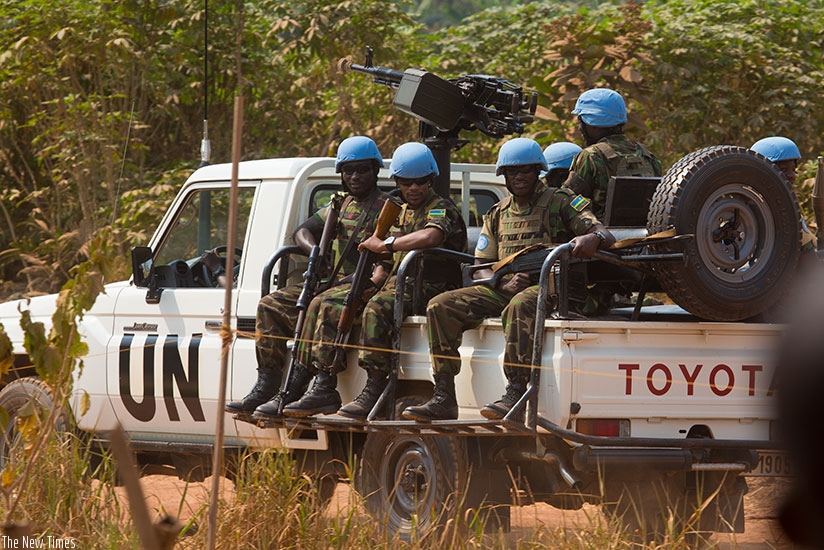 RDF peacekeepers on patrol in Bangui, Central African Republic. (File)