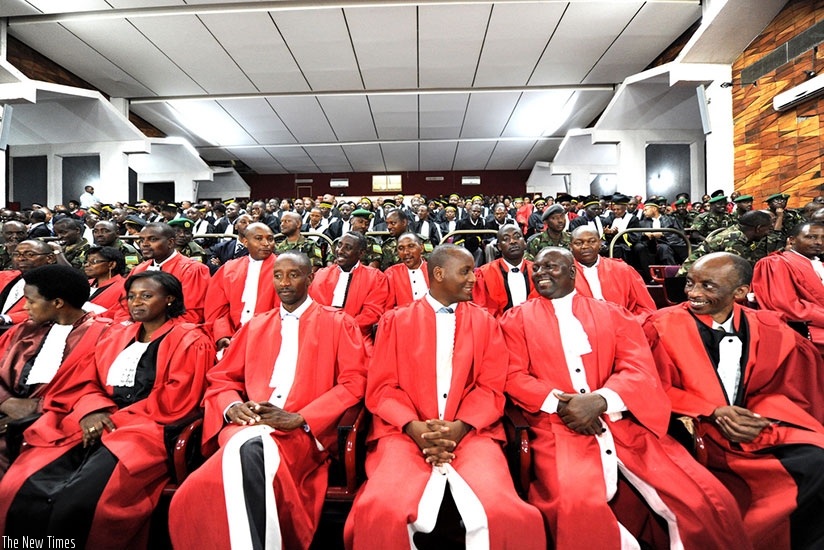 Judges in parliament during last year's opening of the judicial year. (File)