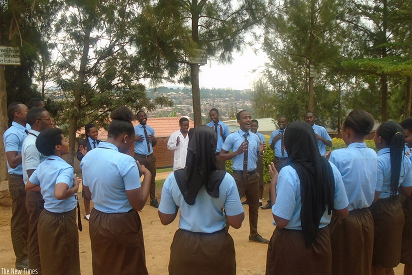 Students at Kigali Leading Technical School during a club activity. Taking part in such extracurricular activities builds students' confidence and gives them skills to excel after school. (Photos by Lydia Atieno)
