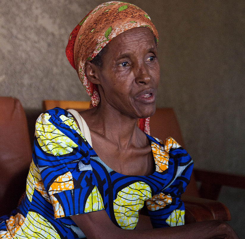 Hellenah Mukansigaye  talks about her horrific ordeal during the 1994 Genocide against the Tutsi. (All photos by Nadege Imbabazi )