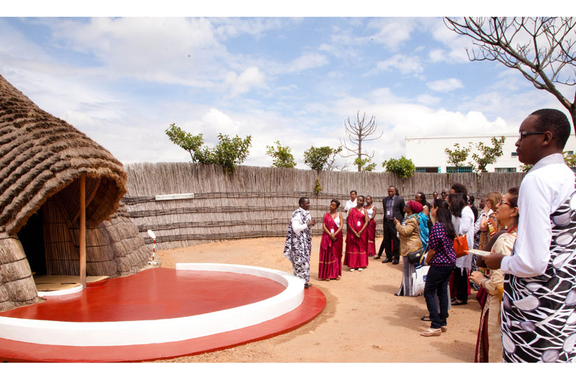 Tourists visit a traditional Rwandan homestead in the Southern Province. (File)