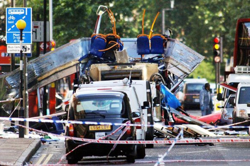 One of the scenes in recent bombings in the UK. Net photo