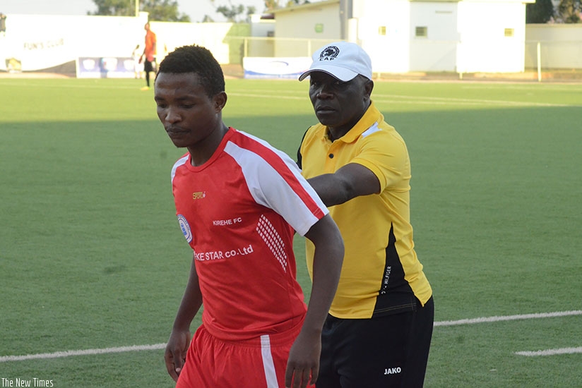 Hamiss Sogonya, right, believes Kirehe FC can get the one point they need against Mukura on the final day of the season to stay in topflight league. File