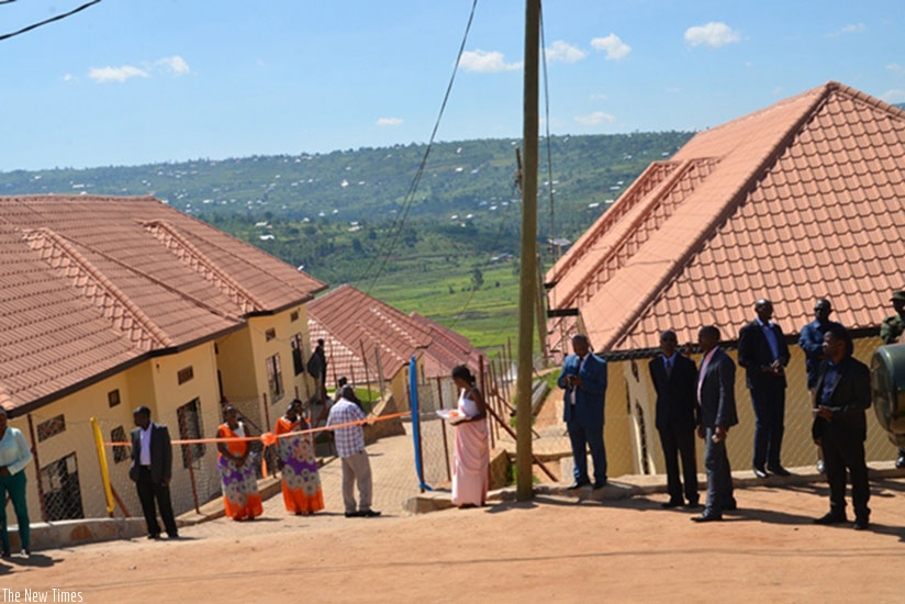 The four-in-one three bedroom houses cost Rwf18m each at the fully-serviced estate.  / Francis Byaruhanga.