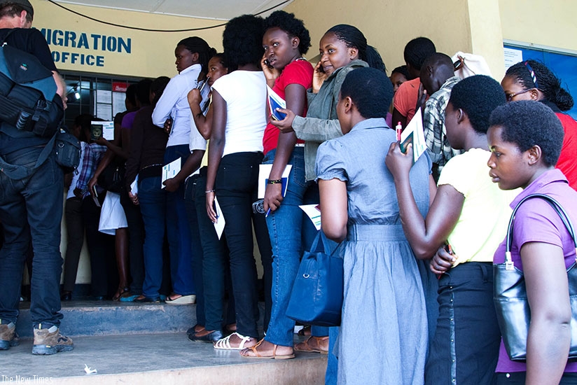 Rwandan students studying in Tanzania are cleared at Rusumo border. (File)