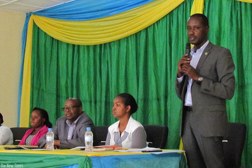 Nyagatare Mayor Mupenzi welcomes Unity Club in Nyagatare. Kelly Rwamapera.