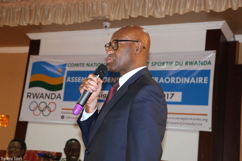 National Olympic and Sports Committee president,  Valens Munyabagisha says they are well aware of the issue of taxes on equipment received as donation. Courtesy