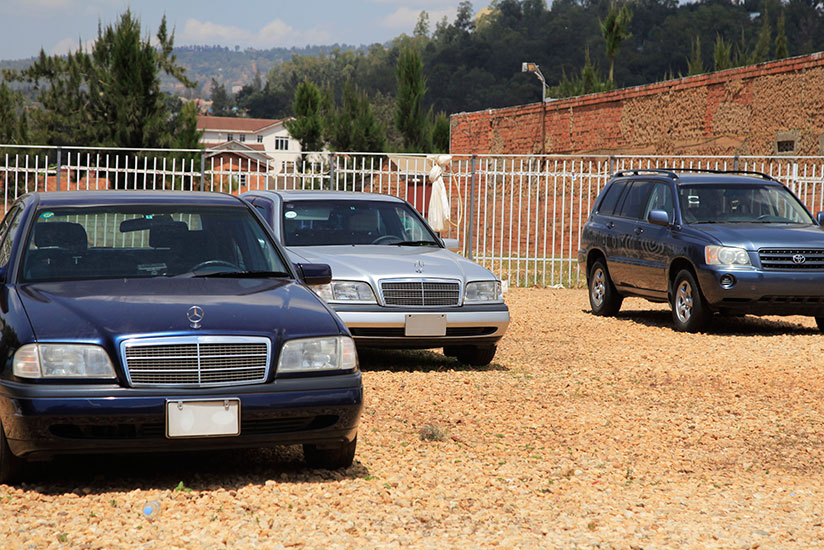 Some of used imported vehicles parked at Global Vehicles Rwanda, one of the used car dealerships in Kigali. / Sam Ngendahimana
