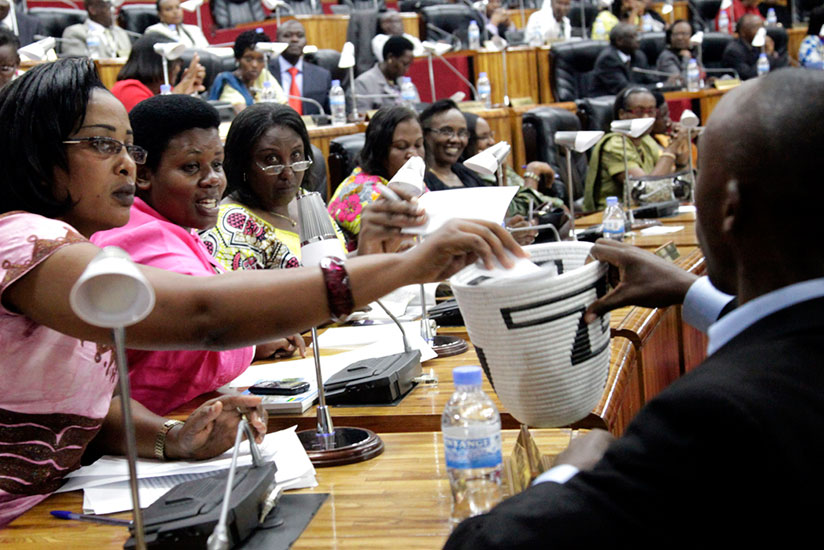 Members of Parliament in a voting exercise during a previous session. The legislators on Monday passed, in principle, a draft amendment to the law on the protection of whistleblowers, with 14 lawmakers abstaining while two voted against the Bill. The bone of contention was the idea to reward whistleblowers. / File