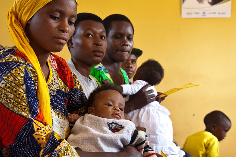 Mothers wait for service at a health centre. The Health Ministry has embarked on a fresh drive to inspect health centres and clinics. / File