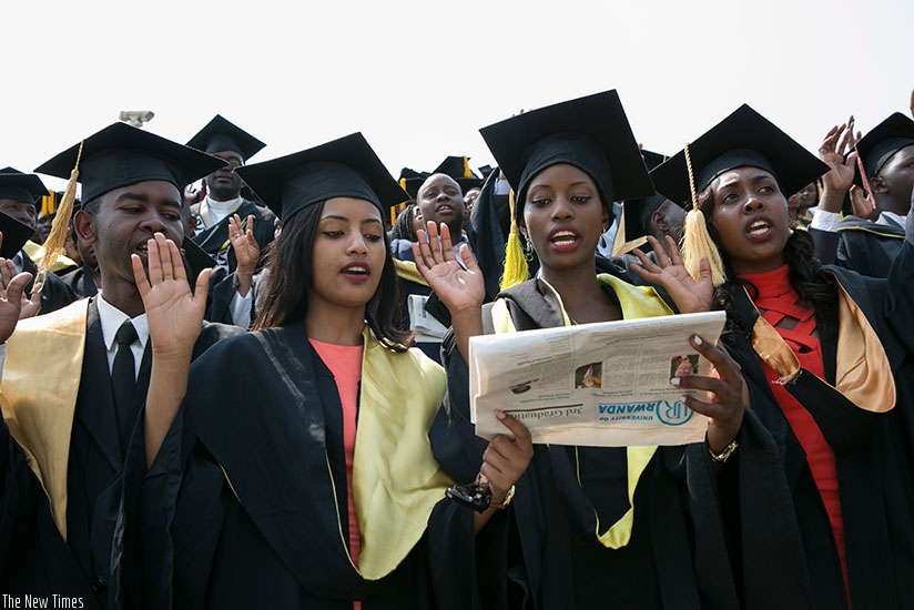 University of Rwanda students at a past graduation. (File)