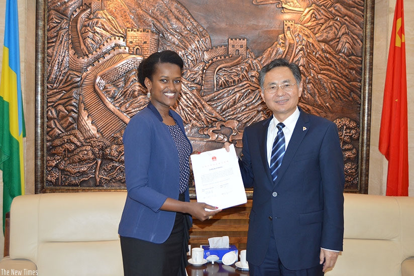 The Chinese Ambassador Henry H. Rao and Imbuto Foundation's Director General Sandrine Umutoni signed the Memorandum of Understanding to continue their partnership in the scholarship programme