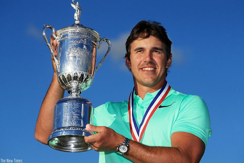 Brooks Koepka claimed his first major title with a four-shot victory at the US Open in Wisconsin on Sunday. Net photo