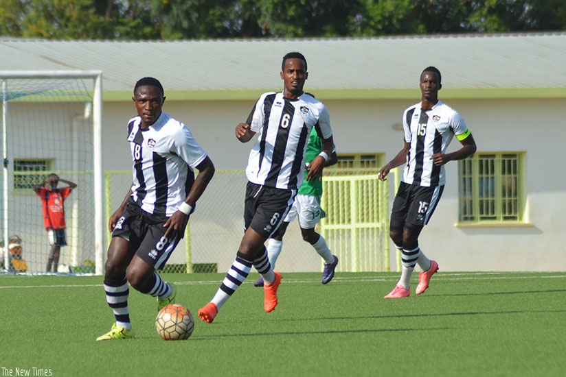 APR's attacking midfeilder Djihad Bizimana (with the ball) is expected to be in Mulisau2019s line-up for today. Sam Ngendahimana