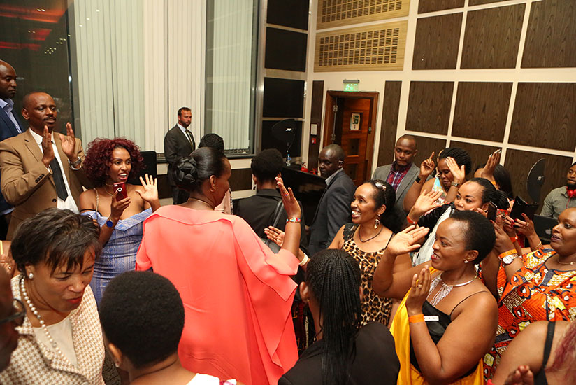 First Lady Jeannette Kagame greets guests at the function. / Courtesy