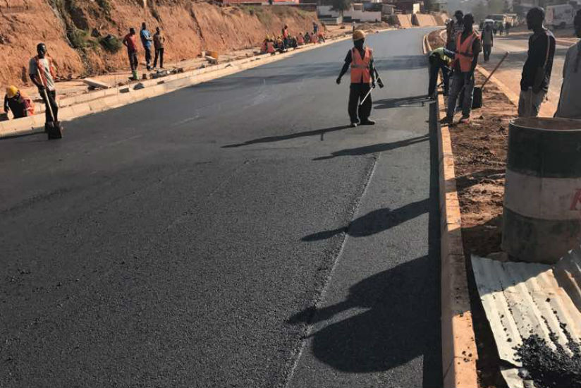 The works on the Downtown-Nyabugogo road started in January this year. The road will now be opened to traffic. / Courtesy