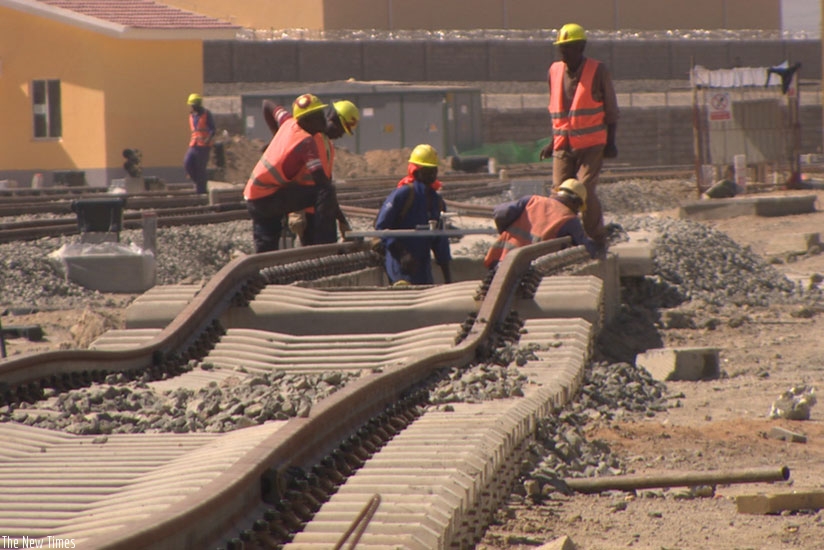 Standard Gauge Railway under construction in Kenya. There are plans to extend the railway line to Kigali. (Net)