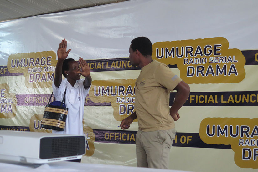 Actors who will feature in Umurage perform a live drama skit. / Photos: Eddie rnNsabimana