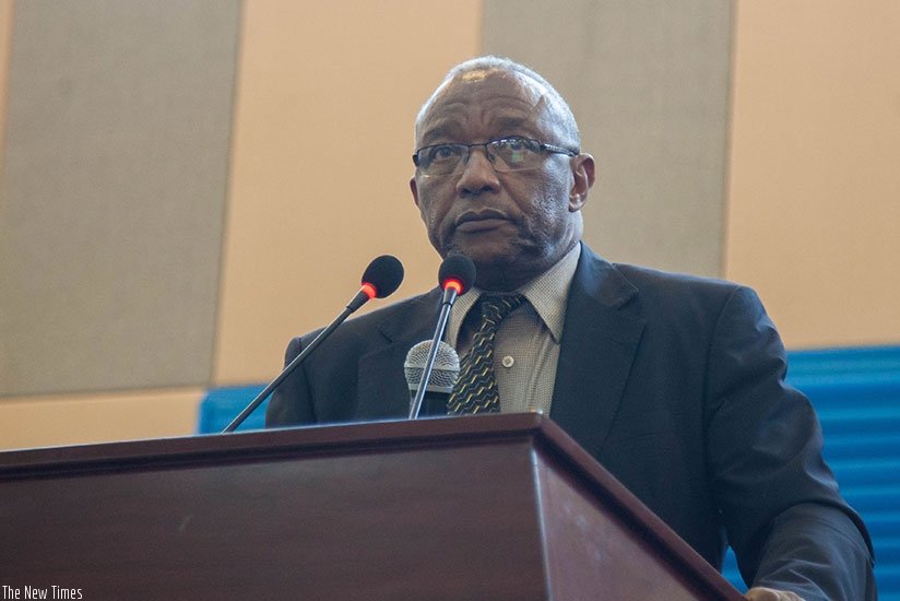 Prof. Kalisa Mbanda, the NEC chairperson. Nadege K Imbabazi