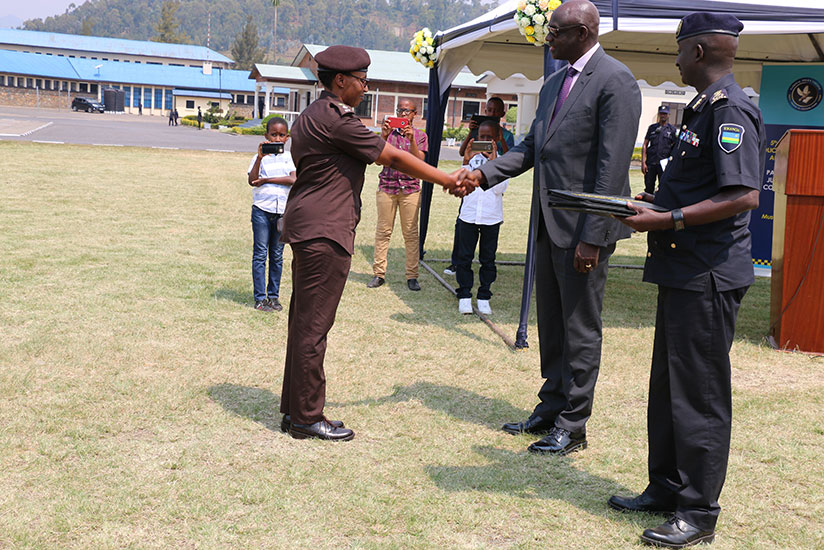 Oliver Mukantabana, from Rwanda Correctional Service, was the 'Most Improved Student'. / Courtesy
