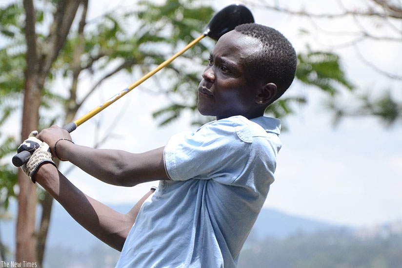 Celestin Nsanzuwera is one of the youngest members of the national golf team preparing for  this year's EA Golf Challenge in Dar es Salaam. (S. Ngendahimana)