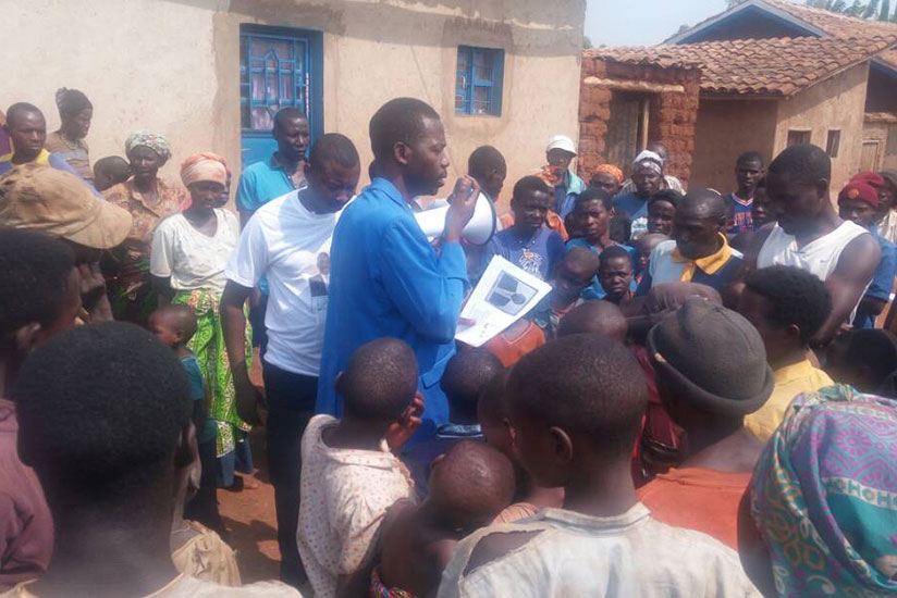 Mpayimana during campaigns in Gisagara yesterday. / James Habimana