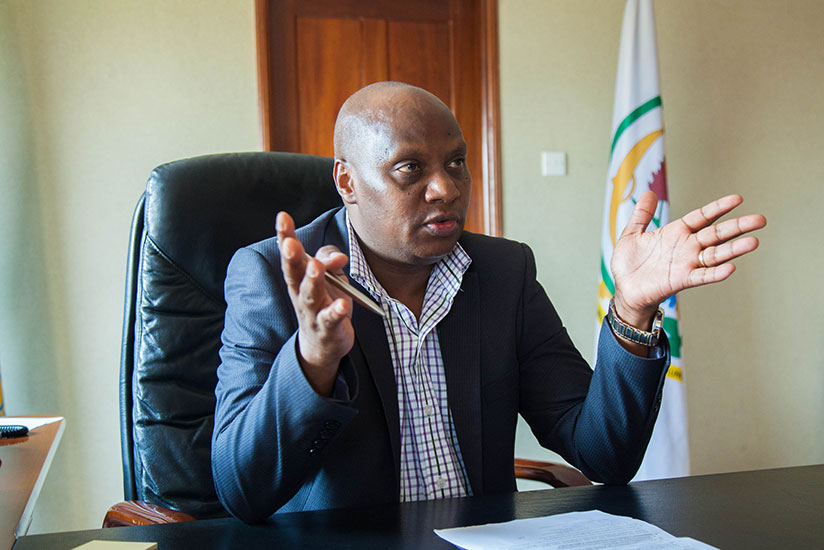 Munyaneza during the interview with The New Times. / Nadege K. Imbabazi