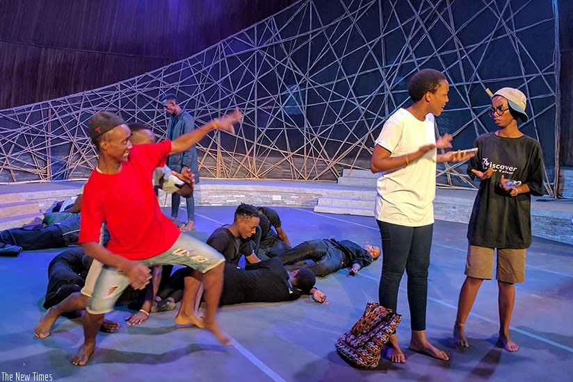 Children from Agahozo Shalom Youth Village perform their piece titled Have Mercy during the festival which ended last week. Courtsey