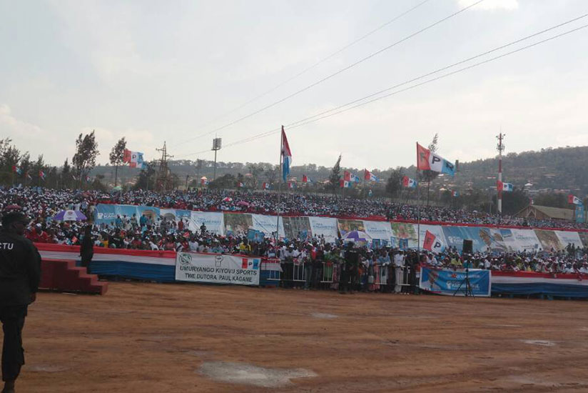 President Paul Kagame Wednesday campaigned in Nyarugenge District in a rally held at Tapis Rouge next to Nyamirambo Stadium.