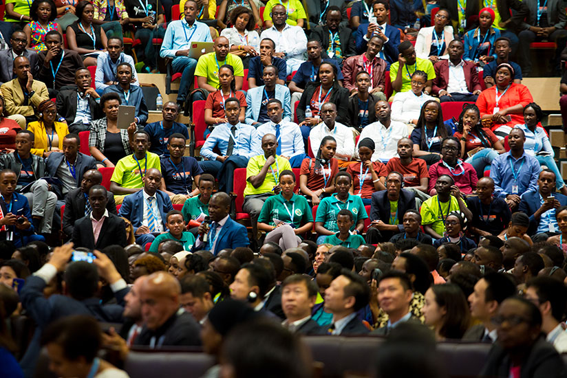Youth during the Youth Connekt Africa Summit which ended on Friday in Kigali. / Timothy Kisambira