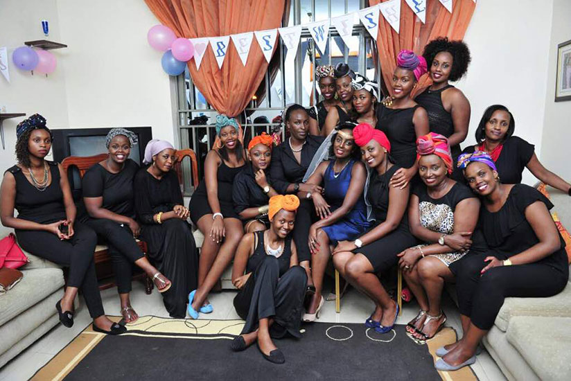 Sandrine Isheja's close friends during her bridal shower last year. / Courtesy
