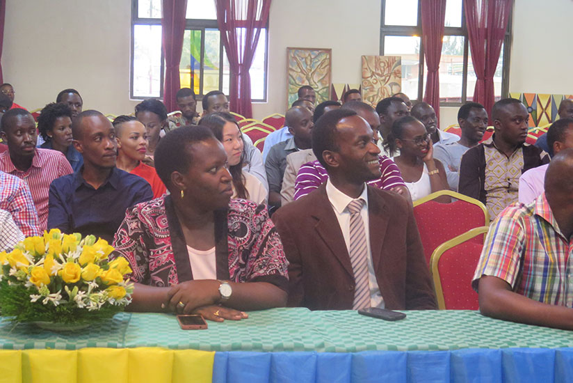Rwanda-China Alumni association members during the meeting in Kigali. / Michel Nkurunziza