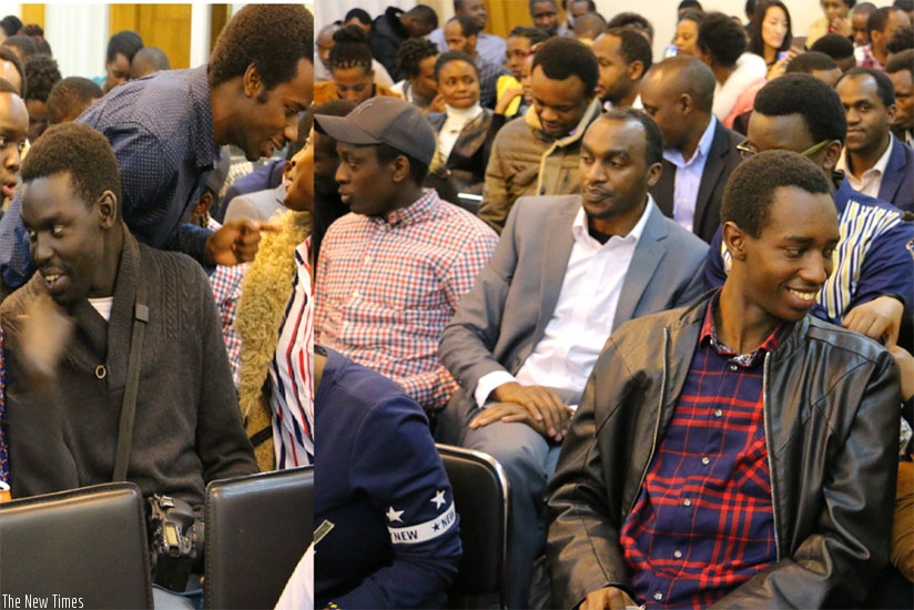 Some members of the Rwandan community in China at the embassy in Beijing at a past event . Courtesy.