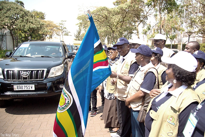  EAC team flags off mission activities. (Photos by Timothy Kisambira )