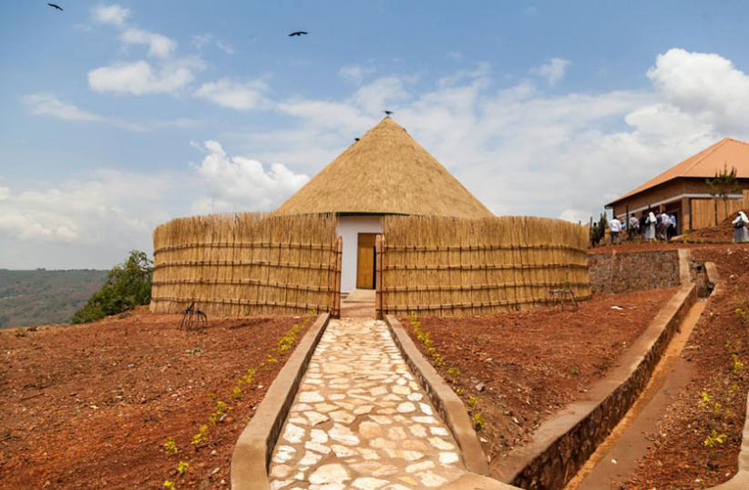 One of the traditional houses built at Rulindo cultural center is a display of local heritage and traditional Rwandan arts and culture.