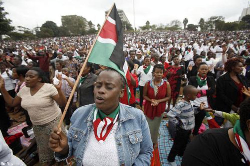 Kenyans pray for peace as elections draw closer. Net.