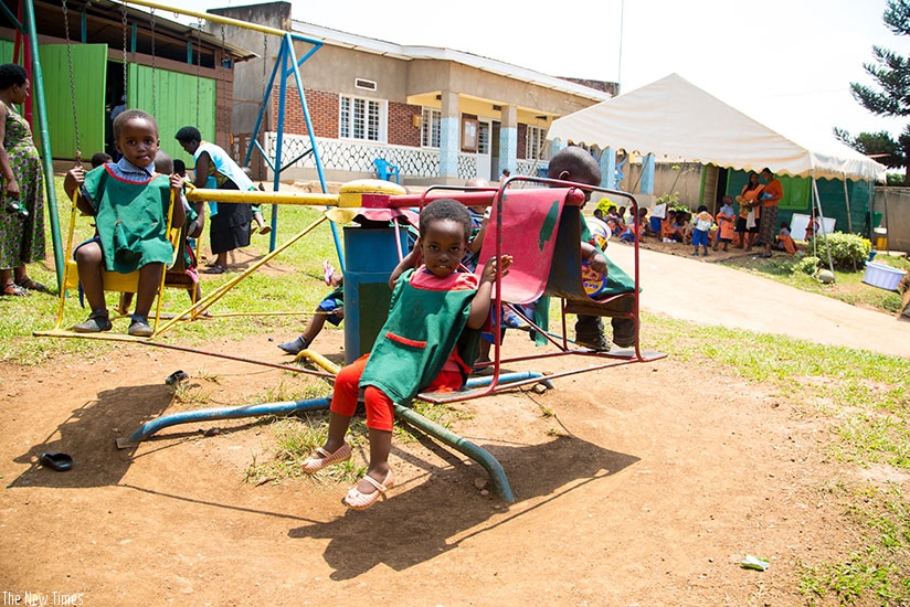 Kids playing during break time at Aspire rnRwanda Foundation. Photos by S. Ngendahimana
