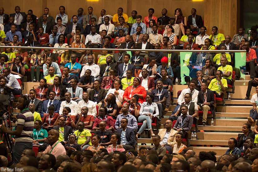 Participants during the YouthConnekt Africa Summit 2017 in Kigali last month. Timothy Kisambira.