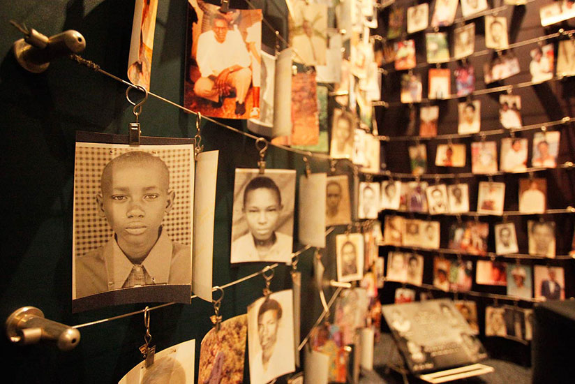 Photos of some of the victims of the 1994 Genocide against the Tutsi at the Kigali Genocide Memorial. / File