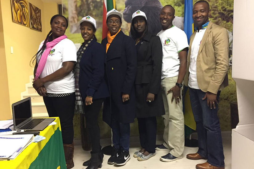 Polling officers who presided over the presidential election by members of the Rwandan Community in South Africa. / Courtesy