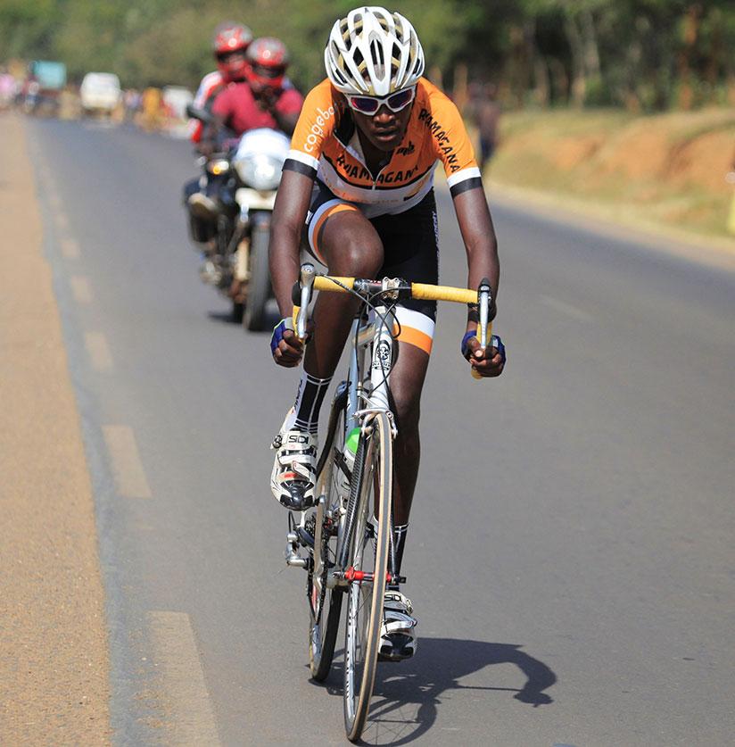 The 15-year-old Les Amis Sportifs de Rwamagana rider claimed the 86.5km women's race for her first major win. / Sam Ngendahimana