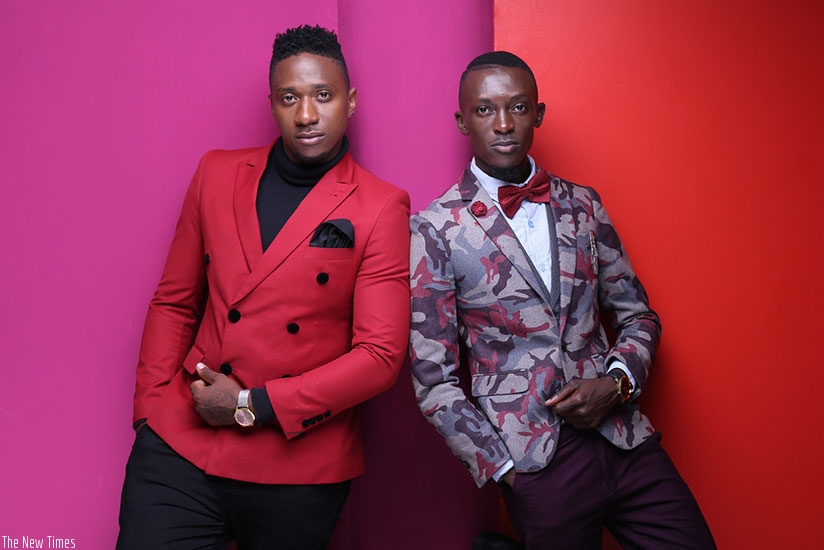 Ugandan actors Simon (L) and Tony coming to Kigali. Courtesy.