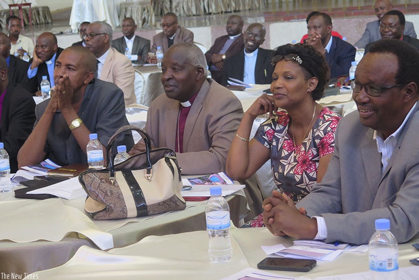 A cross-section of religious leaders at the leadership retreat yesterday. Eddie Nsabimana. 