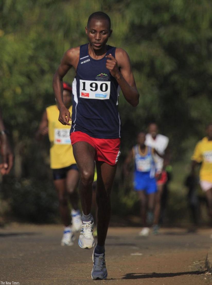 Fu00e9licien Muhitira is the first Rwandan athlete to win the Brazzaville International Half-marathon. Courtesy