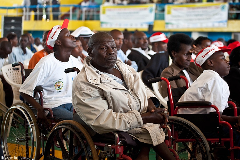 Some of the disabled people during a past event in Kigali. File. 
