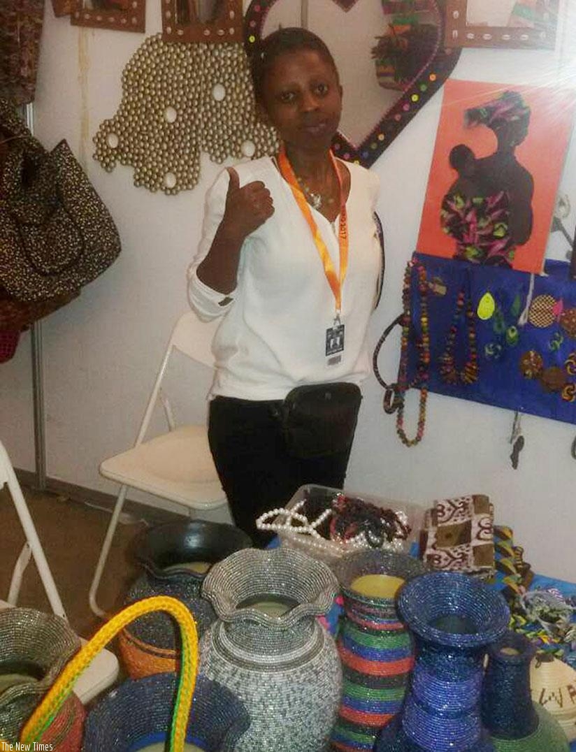 Niyonkuru  at the stall. / Joan Mbabazi.  